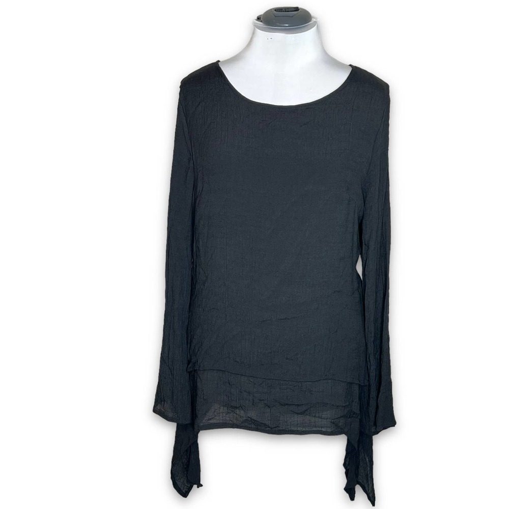 MISSLOOK Women's Plus Size Layered Gauze Tunic Top 4XL